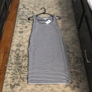 Bodycon maternity striped dress